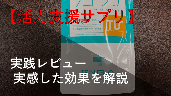 【徹底レビュー】活力支援サプリを飲んで検証してみた